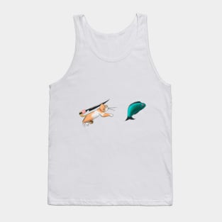 Gato y pez Tank Top